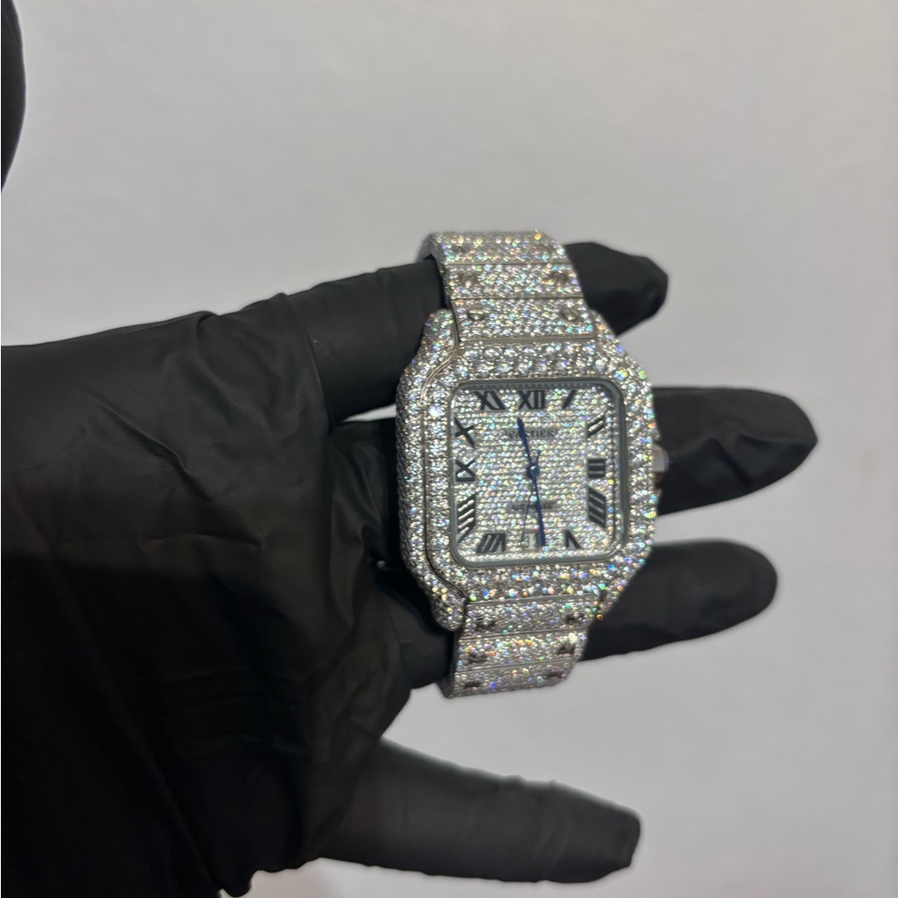 Silver Rhinestone Square Watch - Picture 7 of 9